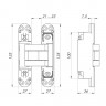 Петля скрытой установки ARMADILLO U3D7800.VPG AB бронза TECH