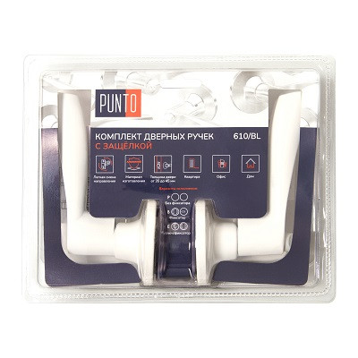 Ручка защелка PUNTO DK610/BL WH-ET ключ/фиксатор белый