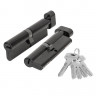 Цилиндровый механизм с вертушкой FUARO (200 ZM/100) 2000ZM Knob 100 (45+10+45) BL-24 черный 5Key