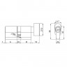 Цилиндровый механизм с вертушкой FUARO (200 ZM/100) 2000ZM Knob 100 (45+10+45) BL-24 черный 5Key