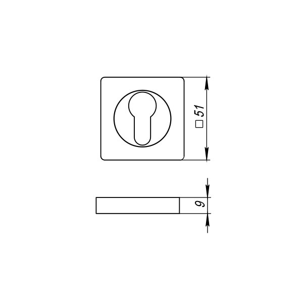 Накладка под цилиндр PUNTO ET ZQ BL-24 чёрный