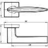 Ручка дверная ARMADILLO SQUID USQ9 SN-3 Матовый никель
