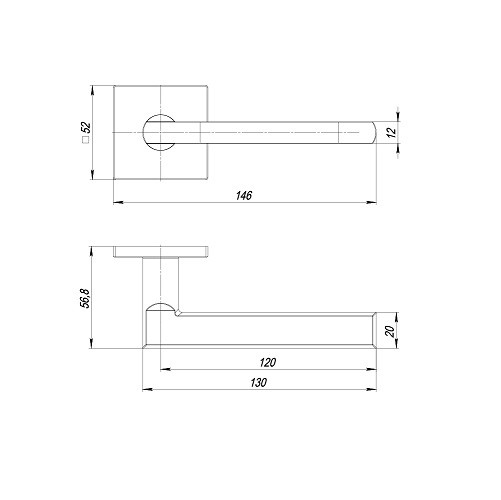 Ручка дверная PUNTO K.ARC.Q52.PLUTON SN-3 матовый никель
