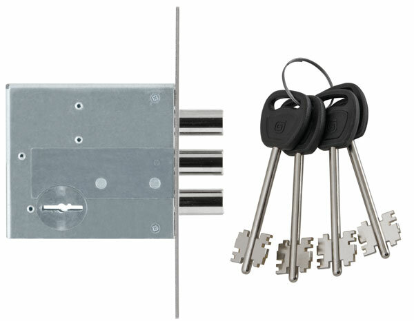 Замок врезной ГАРДИАН ЗВ 50.01 сувальдный 4 кл. (длинный кл. 59 мм) /123:003/