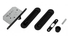 Комплект для раздвижных дверей PALIDORE SL WC BLACK черный