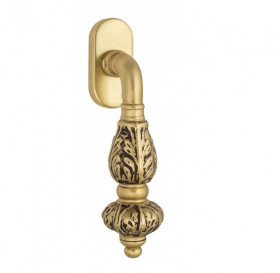 Ручка оконная Venezia LUCRECIA FW французское золото + коричневый