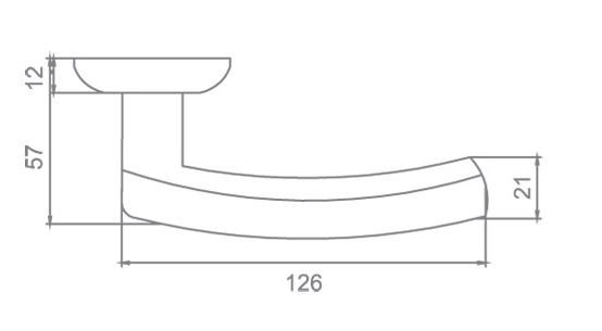 Ручка дверная RENZ INDH 85-08 SN Лучиана никель матовый