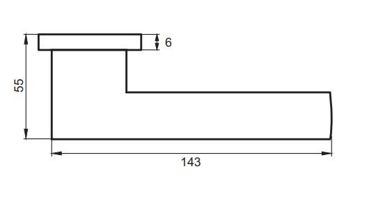 Ручка дверная PUERTO INAL 543-03 slim B Латте черный
