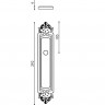 Дверная ручка на планке Venezia CALLISTO WC-2 PL96 античное серебро