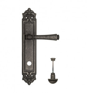 Дверная ручка на планке Venezia CALLISTO WC-2 PL96 античное серебро