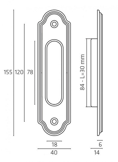 Ручка для раздвижной двери Venezia U111 античная бронза 1шт
