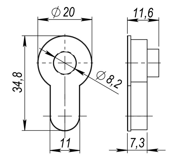 Вставка под шток для ARMADILLO CYLINDER GP-2 золото