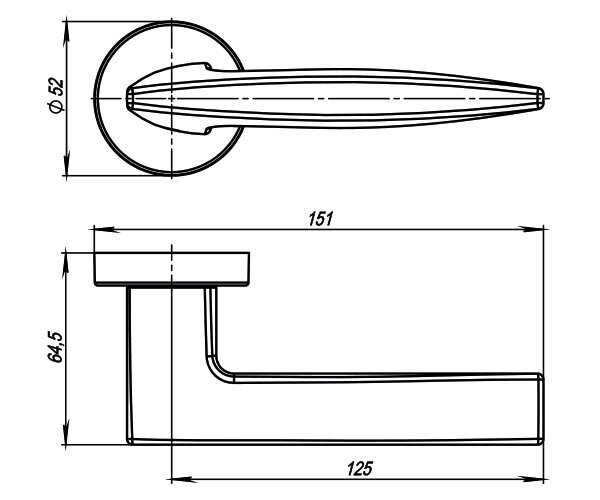 Ручка дверная ARMADILLO SQUID URB9 ОВ-13 Античная бронза