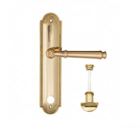 Дверная ручка на планке Fratelli Cattini FARFALLA WC-2 PL248-OLV полированная латунь