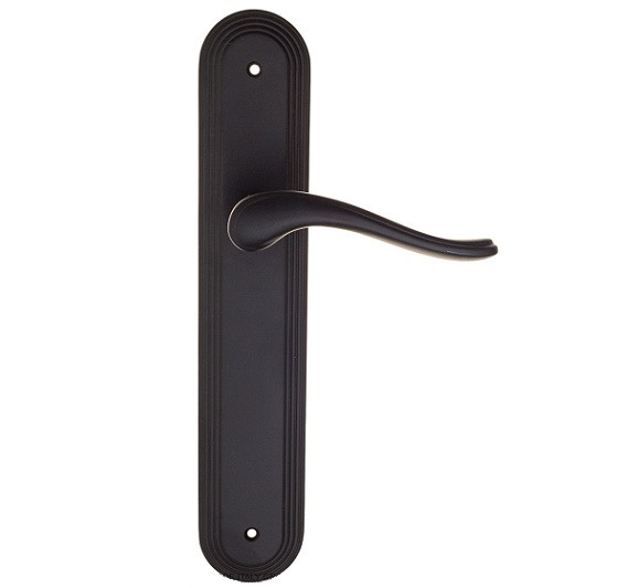 Дверная ручка на планке Fratelli Cattini LAVERA PL288-NM матовый черный