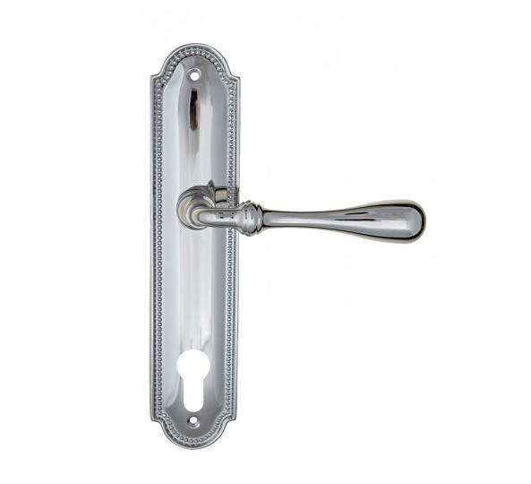 Дверная ручка на планке Fratelli Cattini RETRO CYL PL248-CR полированный хром
