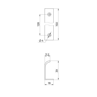 Ручка профильная мебельная AJAX MB-H-009-128 WH белый