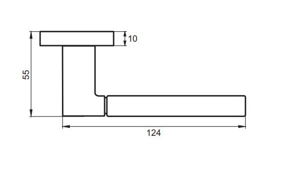 Ручка дверная RENZ INDH 51-03 BN Милан черный никель