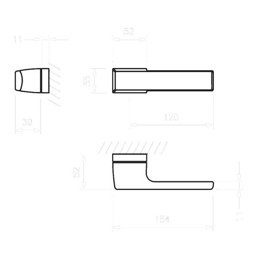 Ручка дверная Tupai Melody 3099 5RE-153 черный