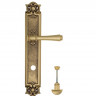 Дверная ручка на планке Venezia CALLISTO WC-2 PL97 французское золото + коричневый