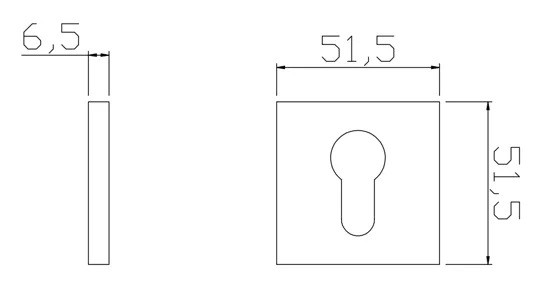 Накладка на цилиндр ADDEN BAU SC SQ-001 GRAPHITE Графит