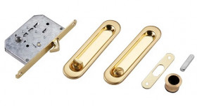 Комплект для раздвижных дверей PALIDORE SL WC SB золото матовое