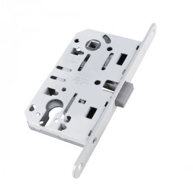 Замок межкомнатный магнитный под цилиндр AGB MEDIANA POLARIS B06103.50.FM без ответной планки белый