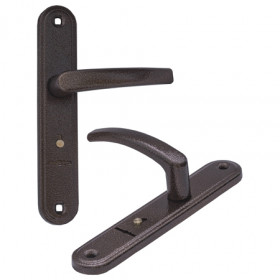 Ручка дверная ГАРДИАН 4131 Вега черный муар /124:1:84(9005)/