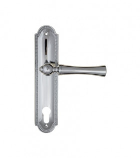 Дверная ручка на планке Fratelli Cattini FOGGIA CYL PL248-CR полированный хром