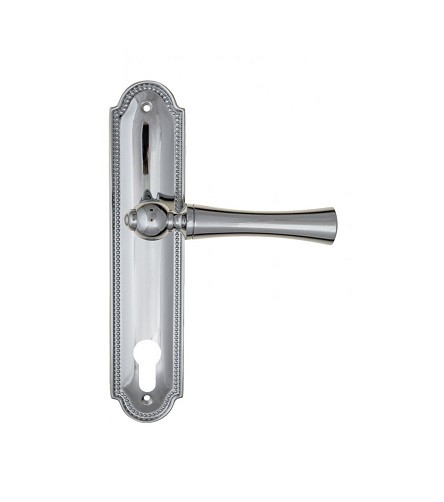 Дверная ручка на планке Fratelli Cattini FOGGIA CYL PL248-CR полированный хром