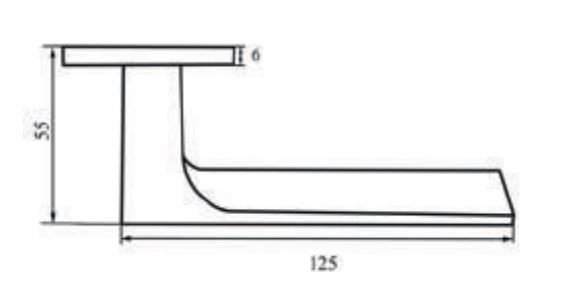 Ручка дверная PUERTO INAL 549-03 slim SN Кастаньоле никель матовый