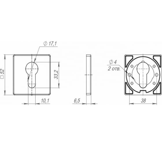 Накладка на цилиндр PALIDORE CWS SILVER серебро