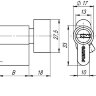 Цилиндровый механизм с вертушкой PUNTO A202/60 mm (25+10+25) PB латунь 5 кл