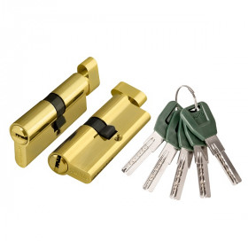 Цилиндровый механизм с вертушкой PUNTO A202/60 mm (25+10+25) PB латунь 5 кл