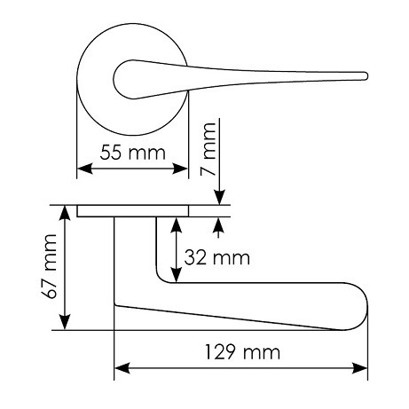 Ручка дверная MORELLI LUXURY AULA R5 CAFFE Кофе