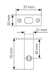 Задвижка врезная MORELLI B6-45 BL черный