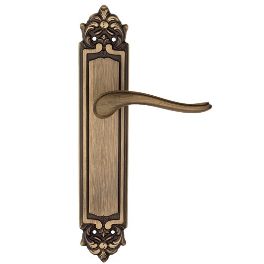Дверная ручка на планке Fratelli Cattini LAVERA PL96-BY матовая бронза