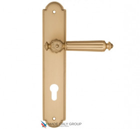 Дверная ручка на планке Fratelli Cattini TORCELLO CYL PL257-BS матовая латунь