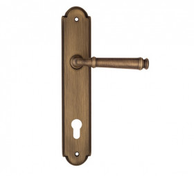 Дверная ручка на планке Fratelli Cattini FARFALLA CYL PL257-BY матовая бронза