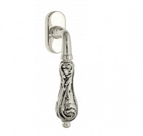 Ручка оконная Venezia MONTE CRISTO FW натуральное серебро + черный