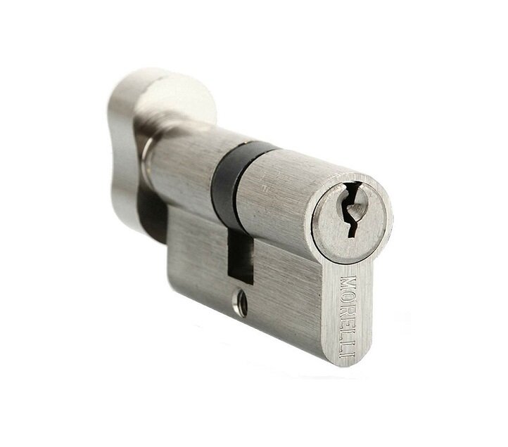 Цилиндр MORELLI ключ/вертушка (70 мм) 70CK SN Белый никель