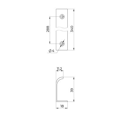 Ручка профильная мебельная AJAX MB-H-009-288 WH белый