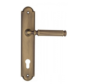 Дверная ручка на планке Fratelli Cattini ENCIA CYL PL257-BY матовая бронза