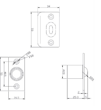 Шариковый фиксатор BUSSARE BL NICKEL никель