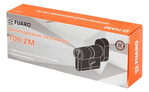 Цилиндровый механизм с вертушкой FUARO 100 ZM 70 mm (30+10+30) CP хром 5 кл