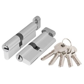 Цилиндровый механизм с вертушкой AJAX AX202/120 mm (55+10+55) CP хром 5 кл.