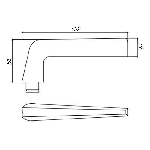 Ручка дверная ARCHIE Motive S040 14899 S.CHROME Матовый хром
