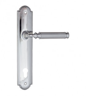Дверная ручка на планке Fratelli Cattini ENCIA CYL PL257-CR полированный хром
