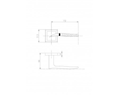 Ручка дверная PALIDORE 277 SB/PB Матовое золото/золото