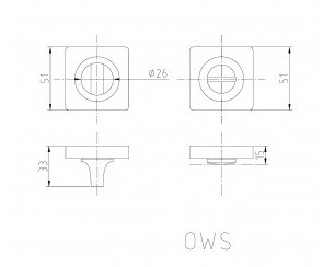Завертка сантехническая PALIDORE OWS BH черный никель